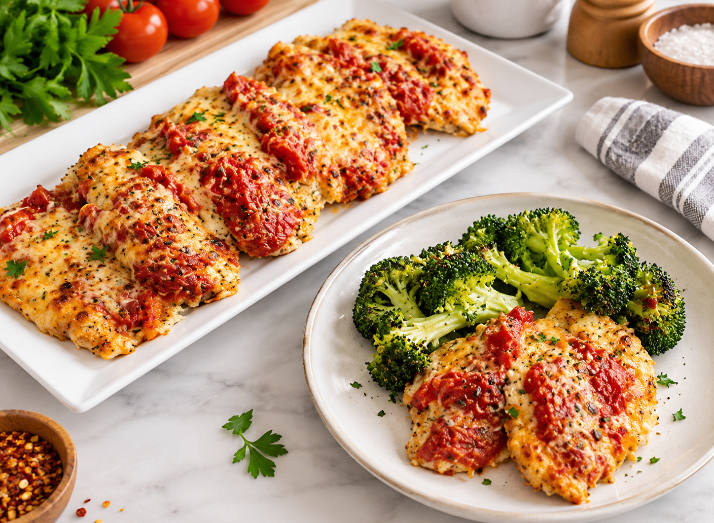 Homemade Easy Keto Chicken Parmesan