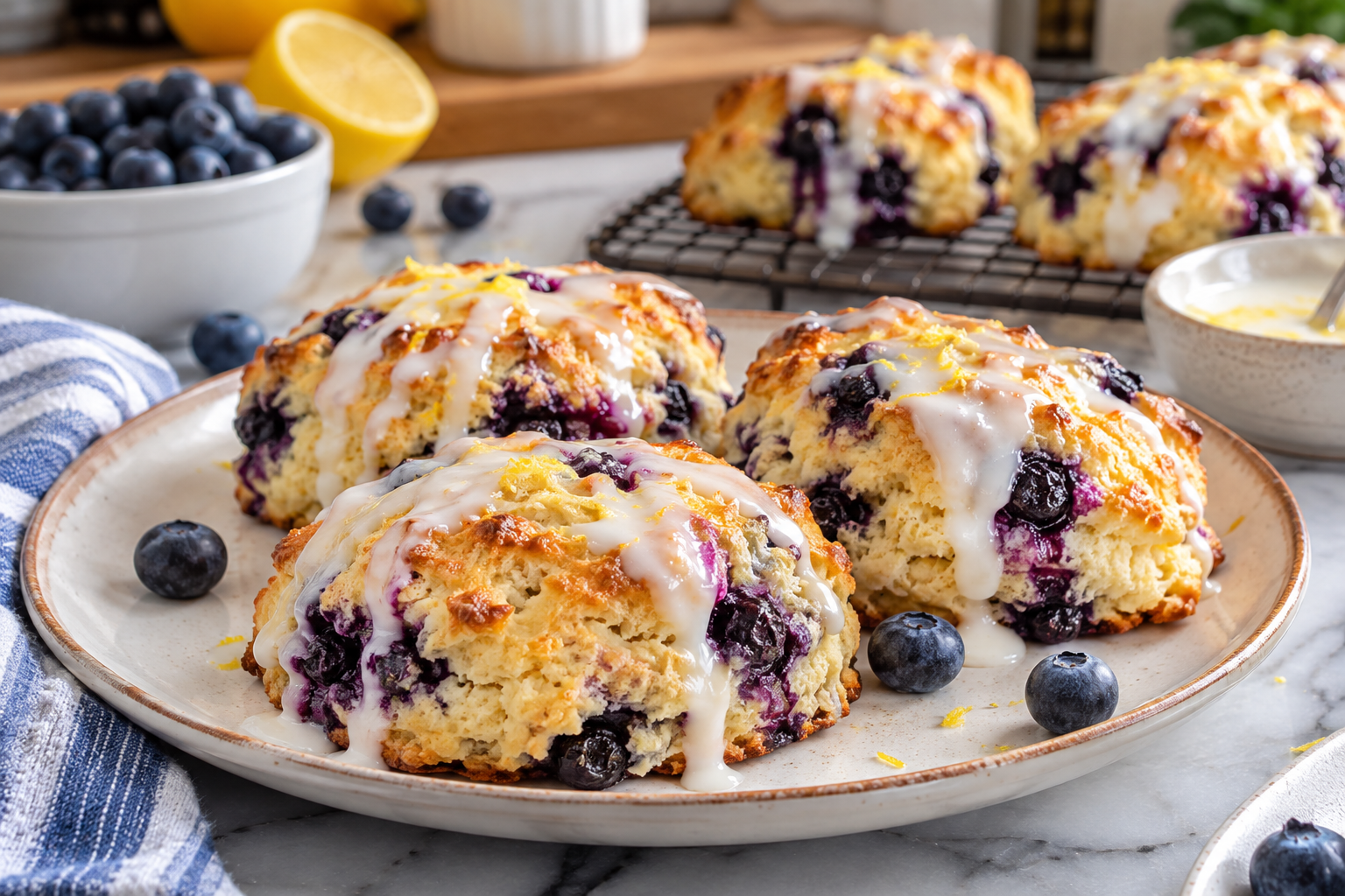 Homemade Keto Blueberry Biscuits