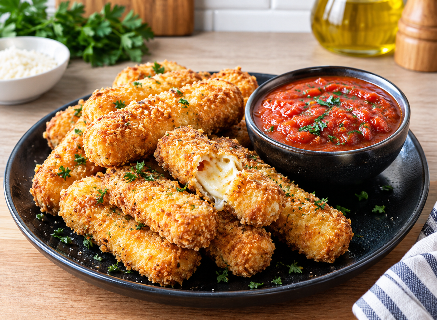 Low Carb Keto Mozzarella Sticks