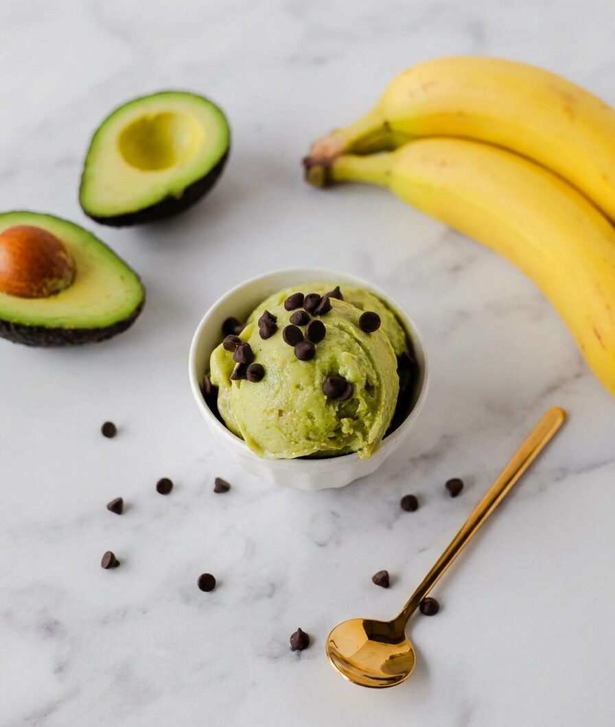 4-Ingredient Avocado & Banana Ice Cream – Dairy-Free!