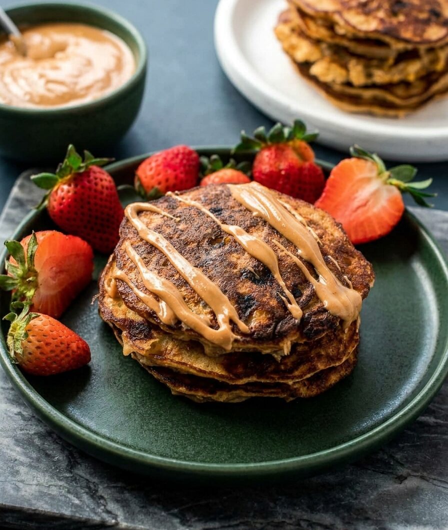 3-Ingredient Banana Egg Oatmeal Pancakes Recipe