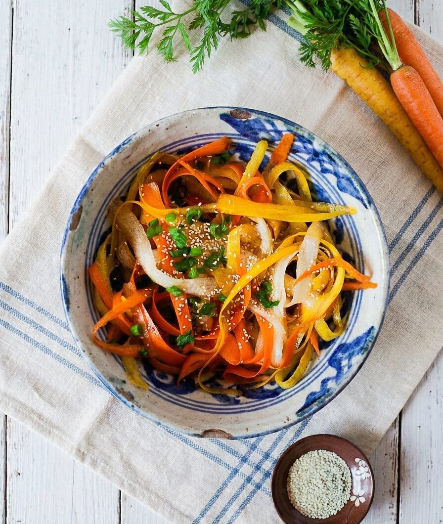 Carrot Ribbon Salad (Viral Recipe + Hormone Supporting)