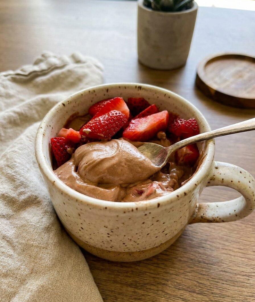 High Protein Chocolate Peanut Butter Greek Yogurt