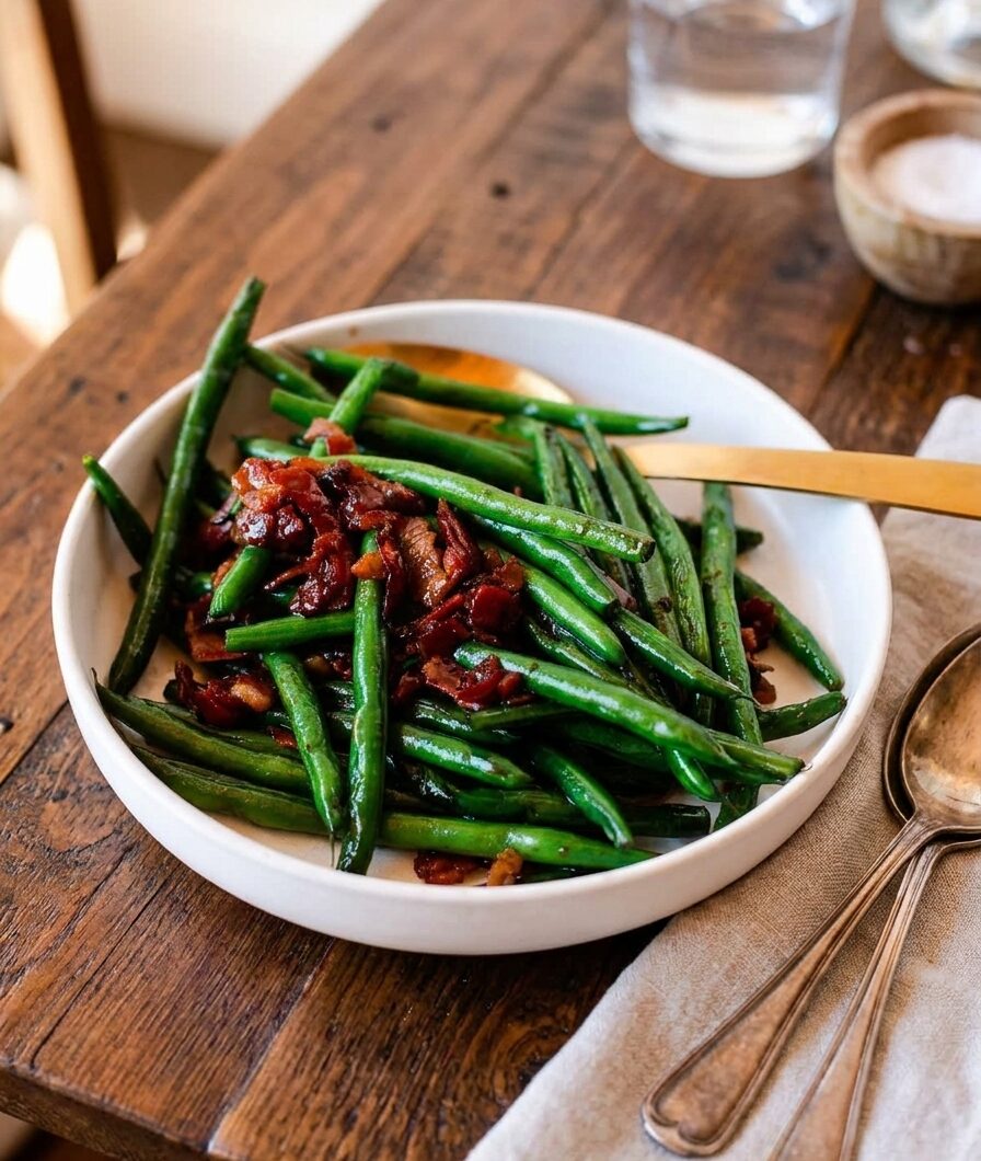 Easy Crack Green Beans Recipe – Fresh Green Beans with Bacon