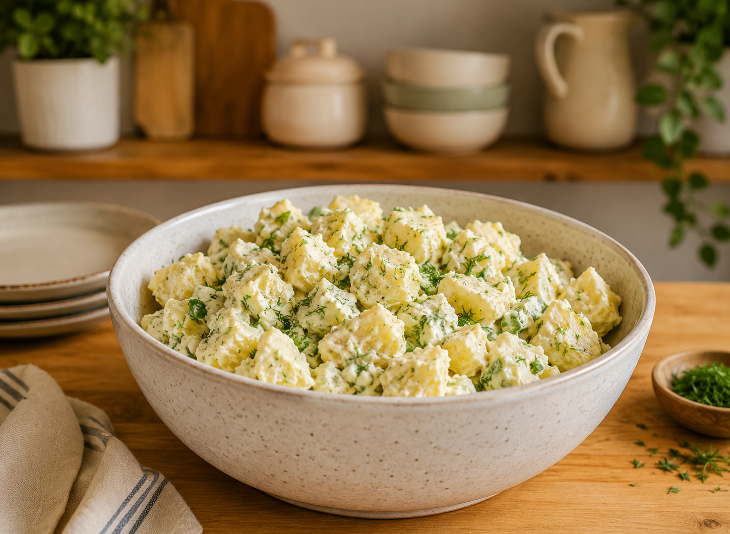 Healthy Egg and Potato Salad Plate