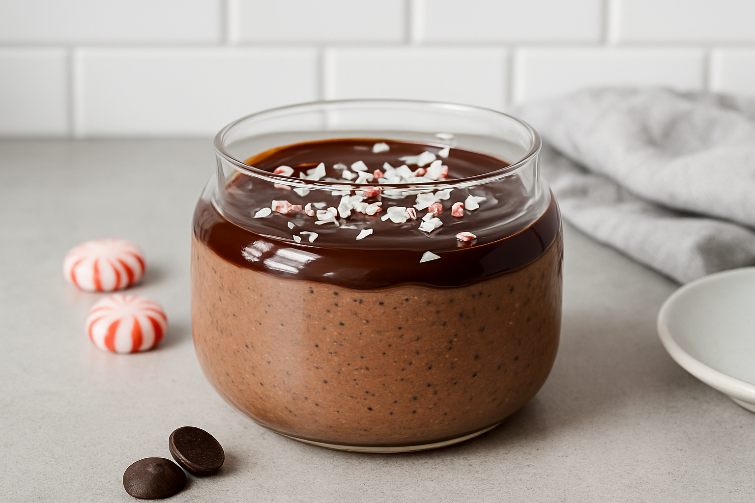 High-Protein Chocolate Peppermint Chia Pudding Recipe