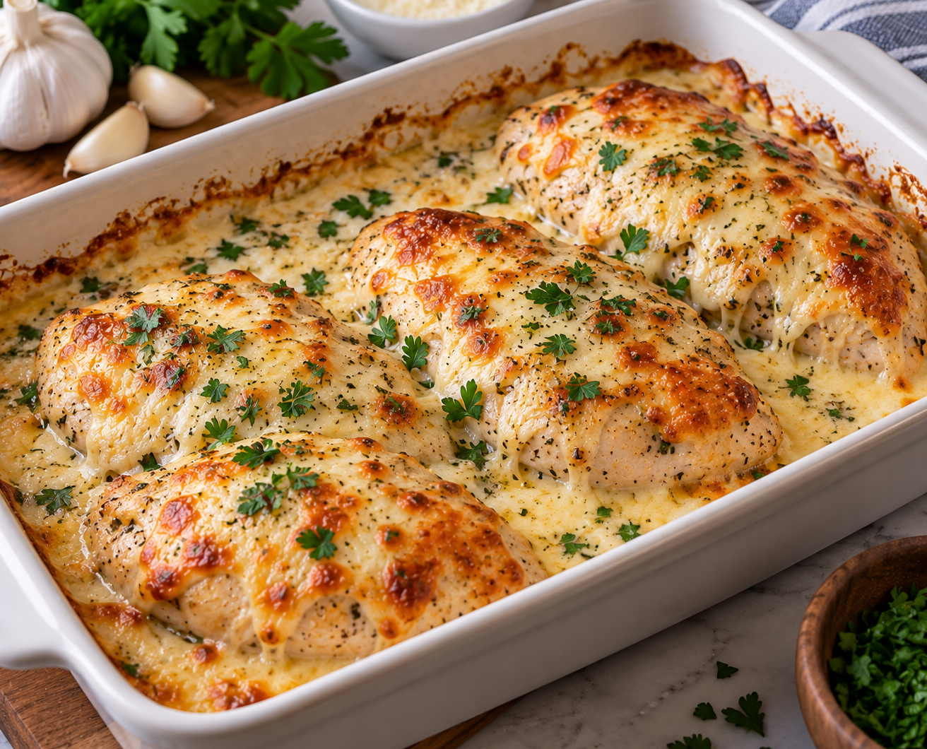 Keto-Friendly Chicken and Cheese Bake
