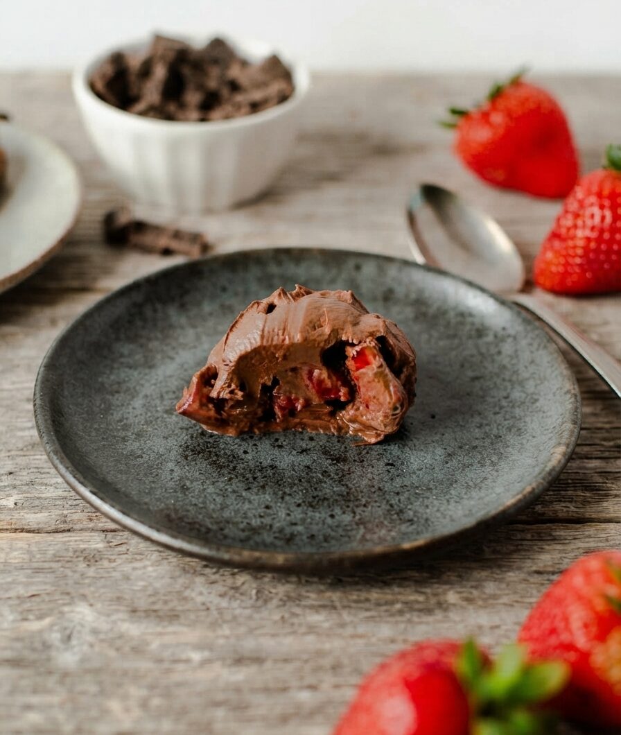 3-Ingredient Strawberry Chocolate Greek Yogurt Fudge
