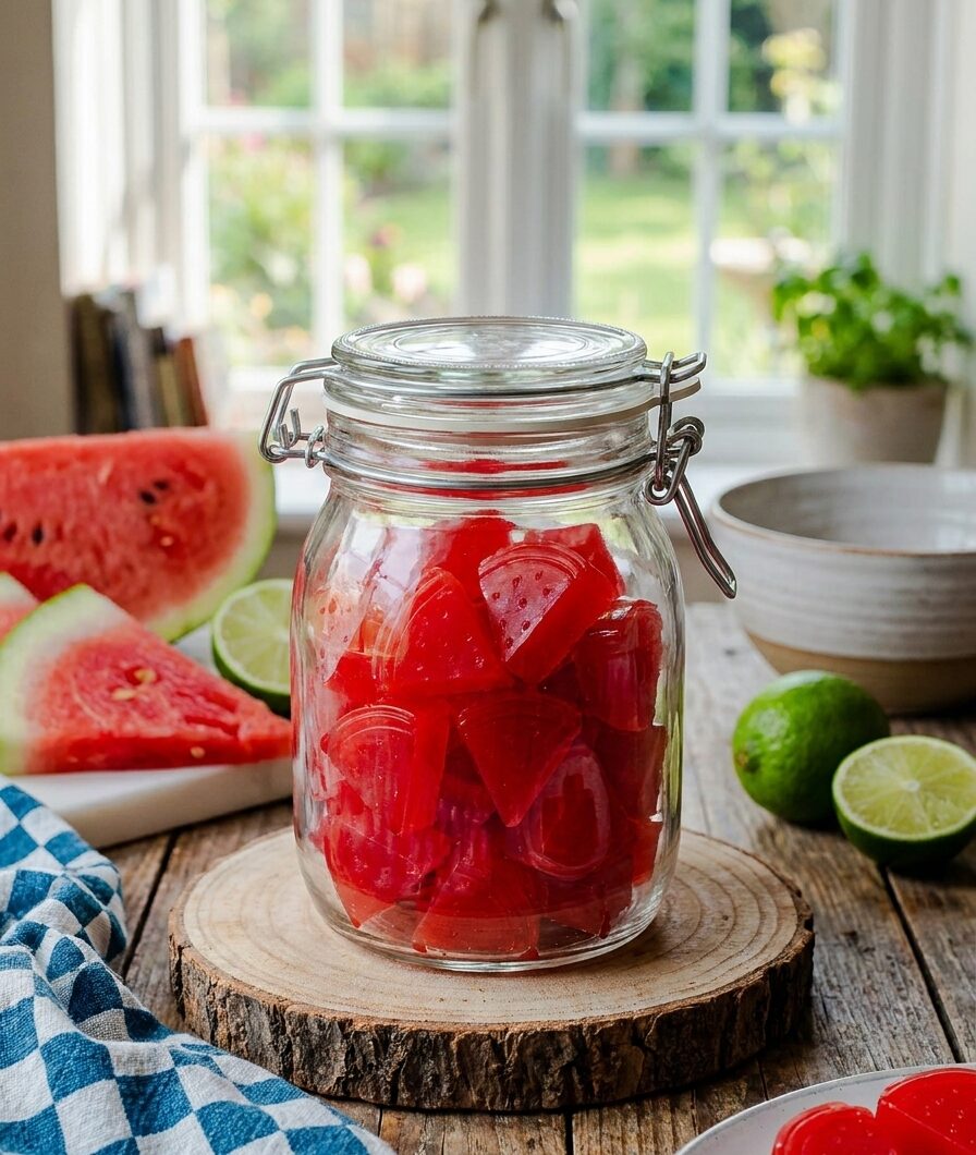 Easy Homemade Sour Watermelon Gummies with Collagen