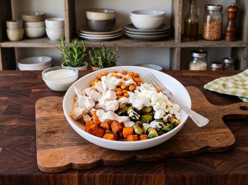 High Protein Harvest Chicken Bowl Recipe for Fall