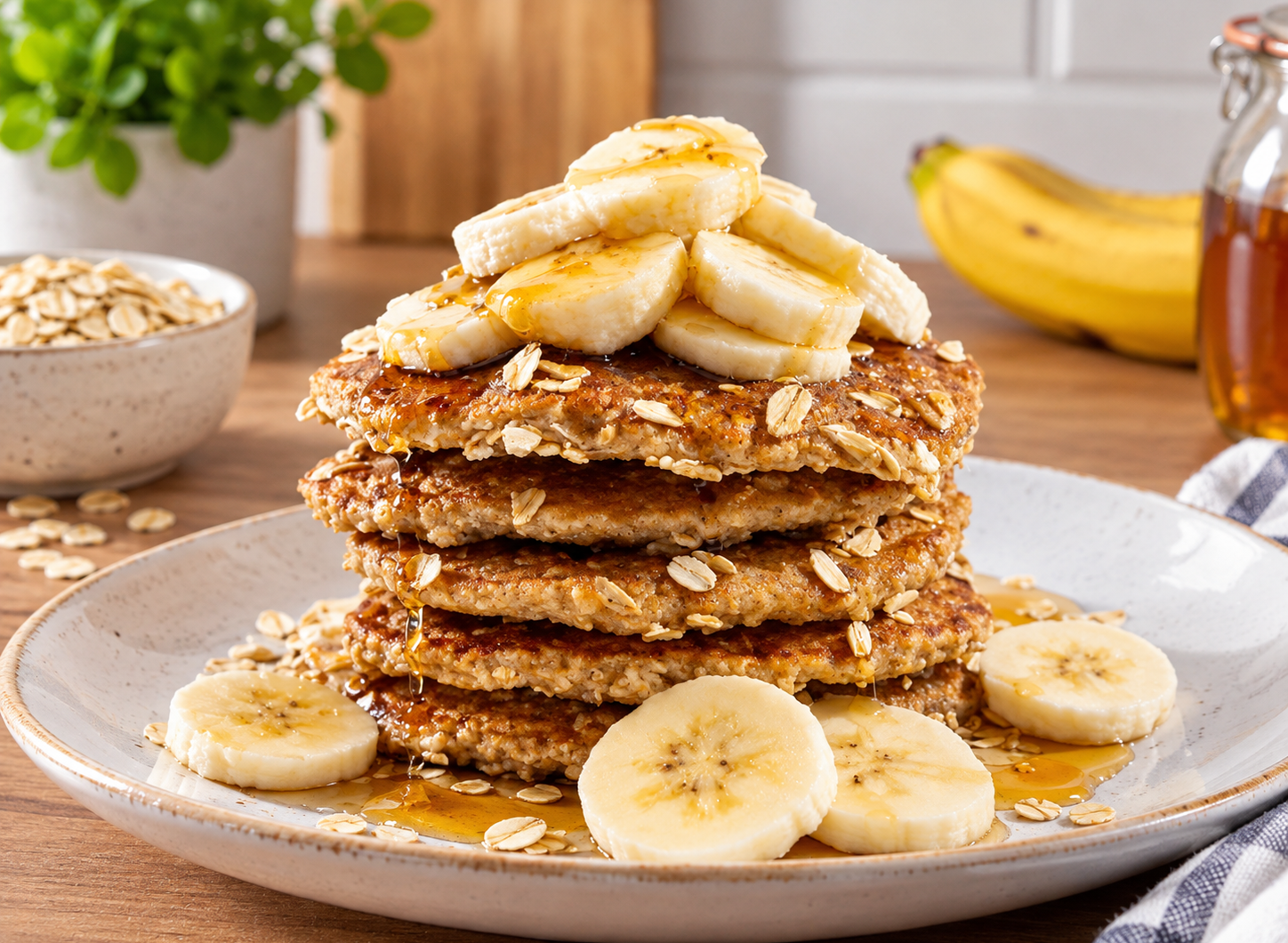 Banana Oat Pancakes